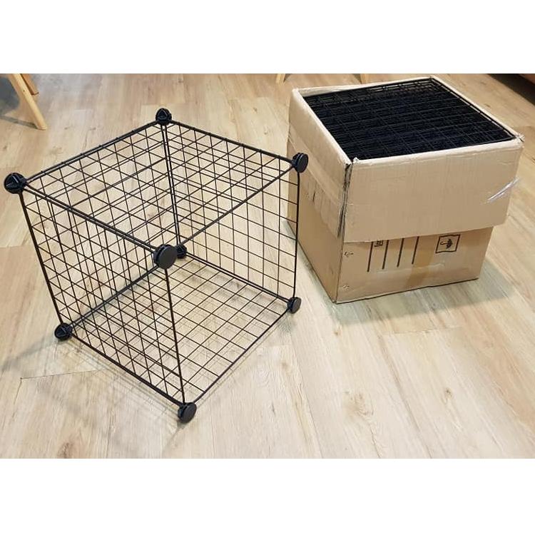 (HCM) Ảnh Thật Chuồng Quây Chó Mèo Thú Cưng Size Nhỏ Bằng Lưới Sắt Sơn Tĩnh Điện - Chuồng Cũi Nhà Lồng Cho Thú Cưng Hình Vuông Dài 35cm Cao 35cm Rộng 35cm