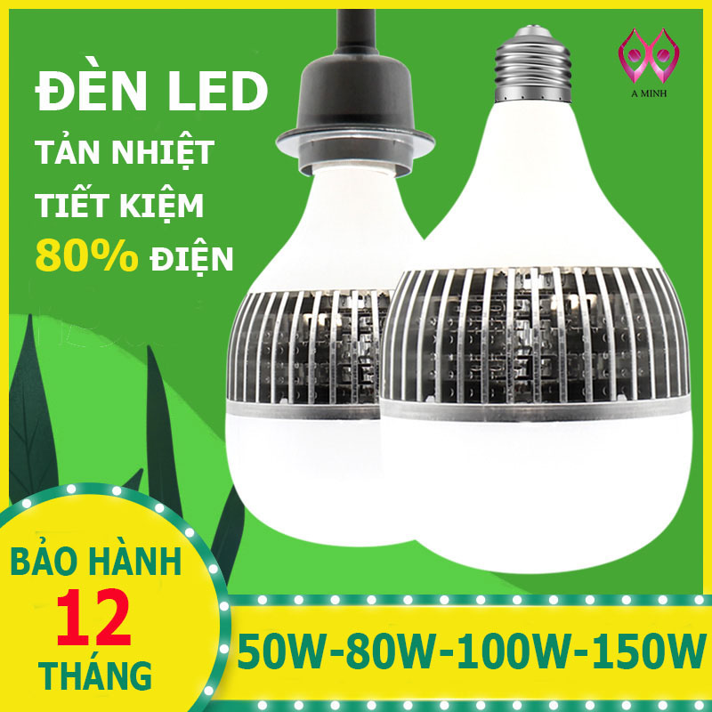 Bóng Đèn Led Siêu Sáng Hình Trụ 50W-80W-100W-150W Tản Nhiệt Nhôm Độ Bền Cao - BH 12 THÁNG