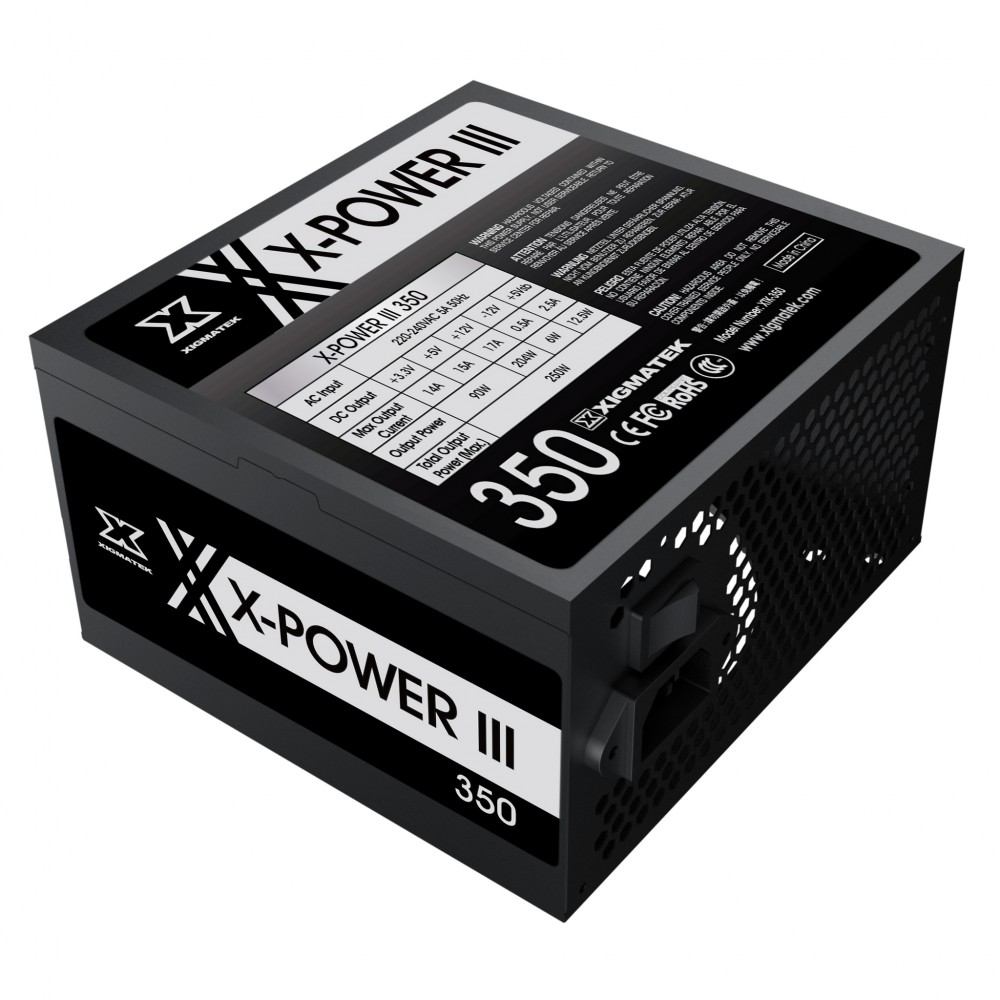 Nguồn máy tính xigmatek x-power iii x-350 chuẩn 80 plus mới