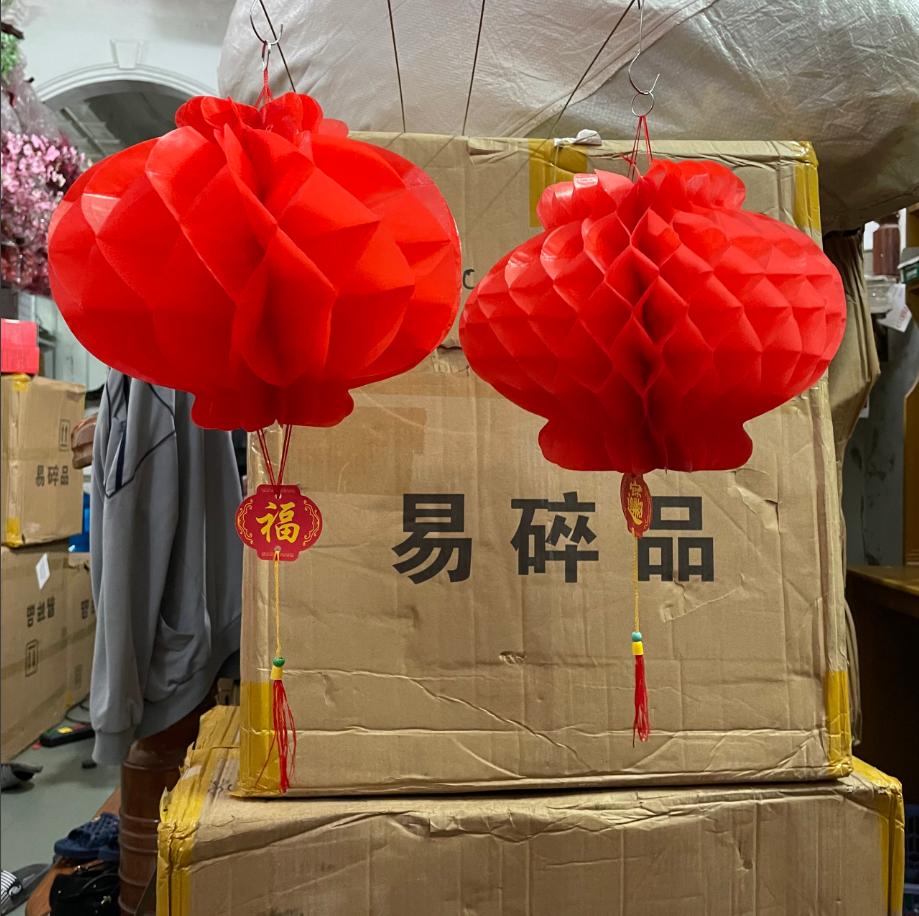 Đèn lồng đỏ độc đáo trang trí tết cổ truyền bằng niong dầy trang trí ngoài trời