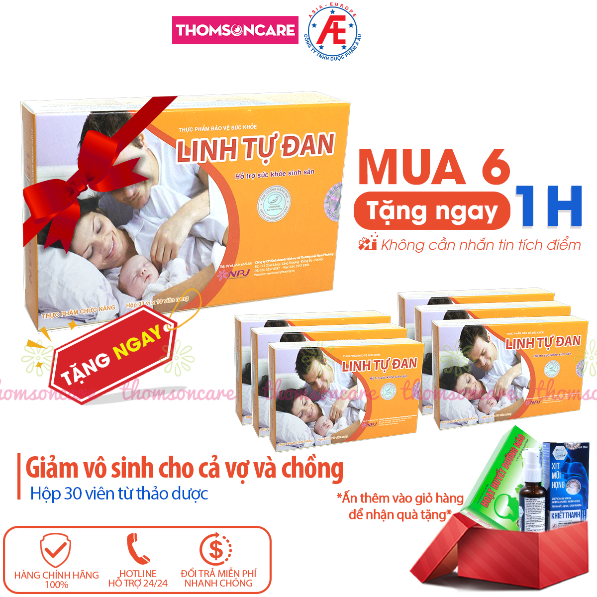 Viên uống Linh Tự Đan - Giải Pháp Cho Vô Sinh Hiếm Muộn - hỗ trợ giảm vô sinh nam nữ từ thảo dược, cao nhân sâm, tăng khả năng thụ thai, mang thai