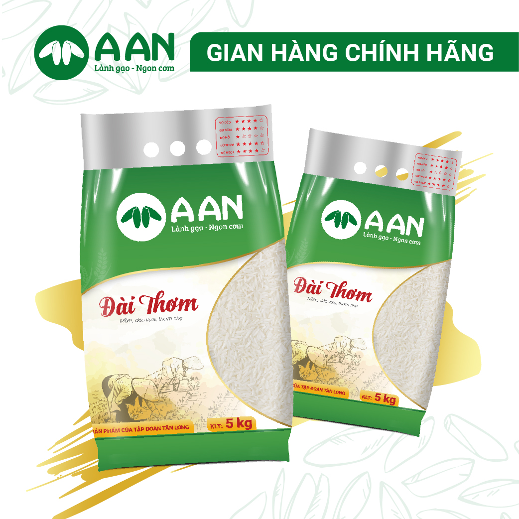 Combo 2 Túi Gạo Đài Thơm 8 5kg - Thương hiệu Gạo A An