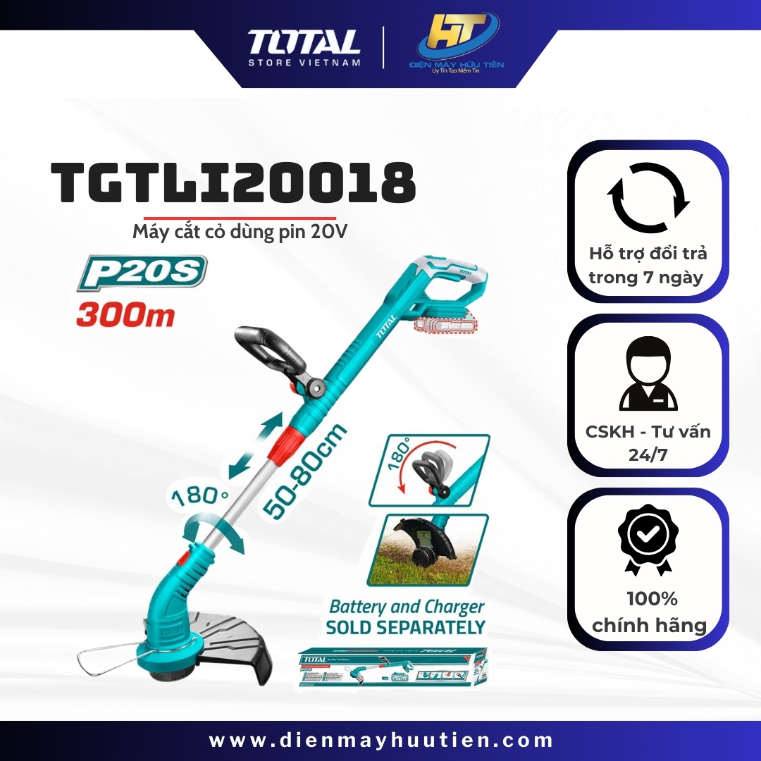 Máy cắt cỏ dùng pin 20v total tgtli20018