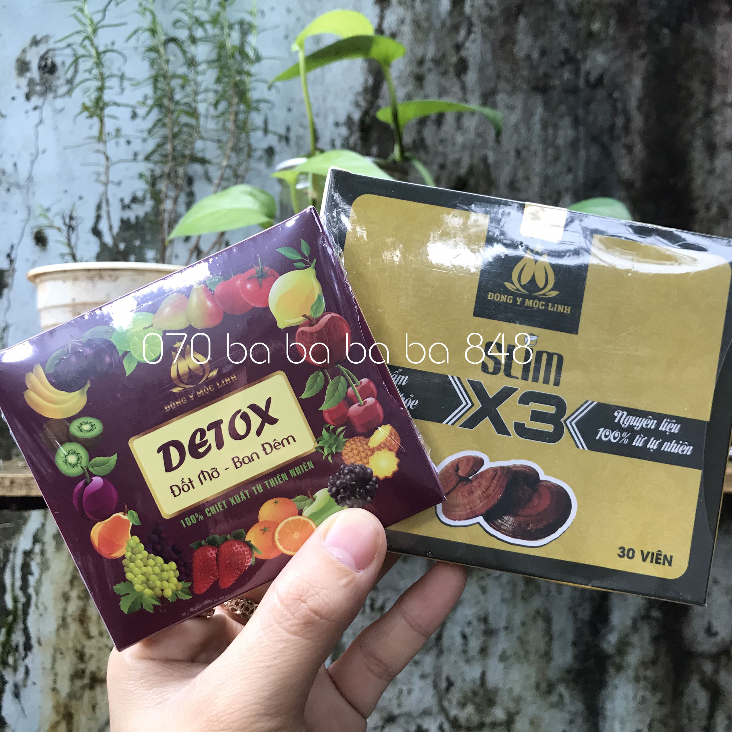 [CHÍNH HÃNG - ẢNH + VIDEO) Giảm Cân Slim X3 Đông Y Mộc Linh + Tặng 20 viên detox đêm (Đào thải độc tốc, chất béo, mỡ thừa ra ngoài cơ thể.- Bổ sung các dưỡng chất)