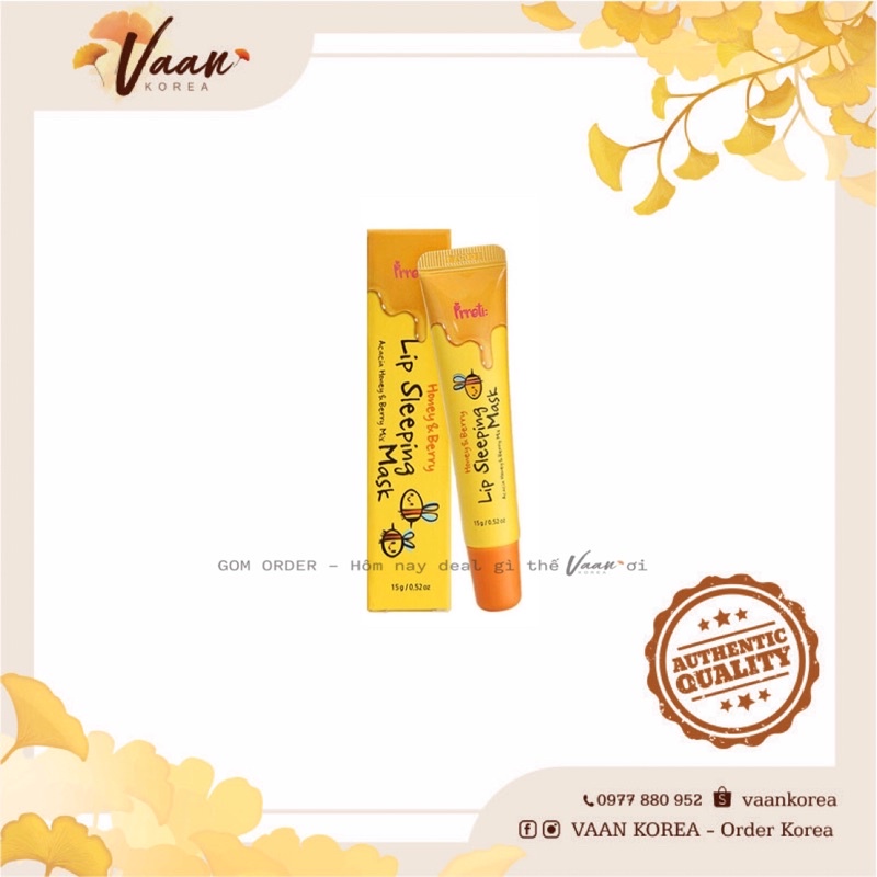 Mặt nạ ngủ môi Prreti