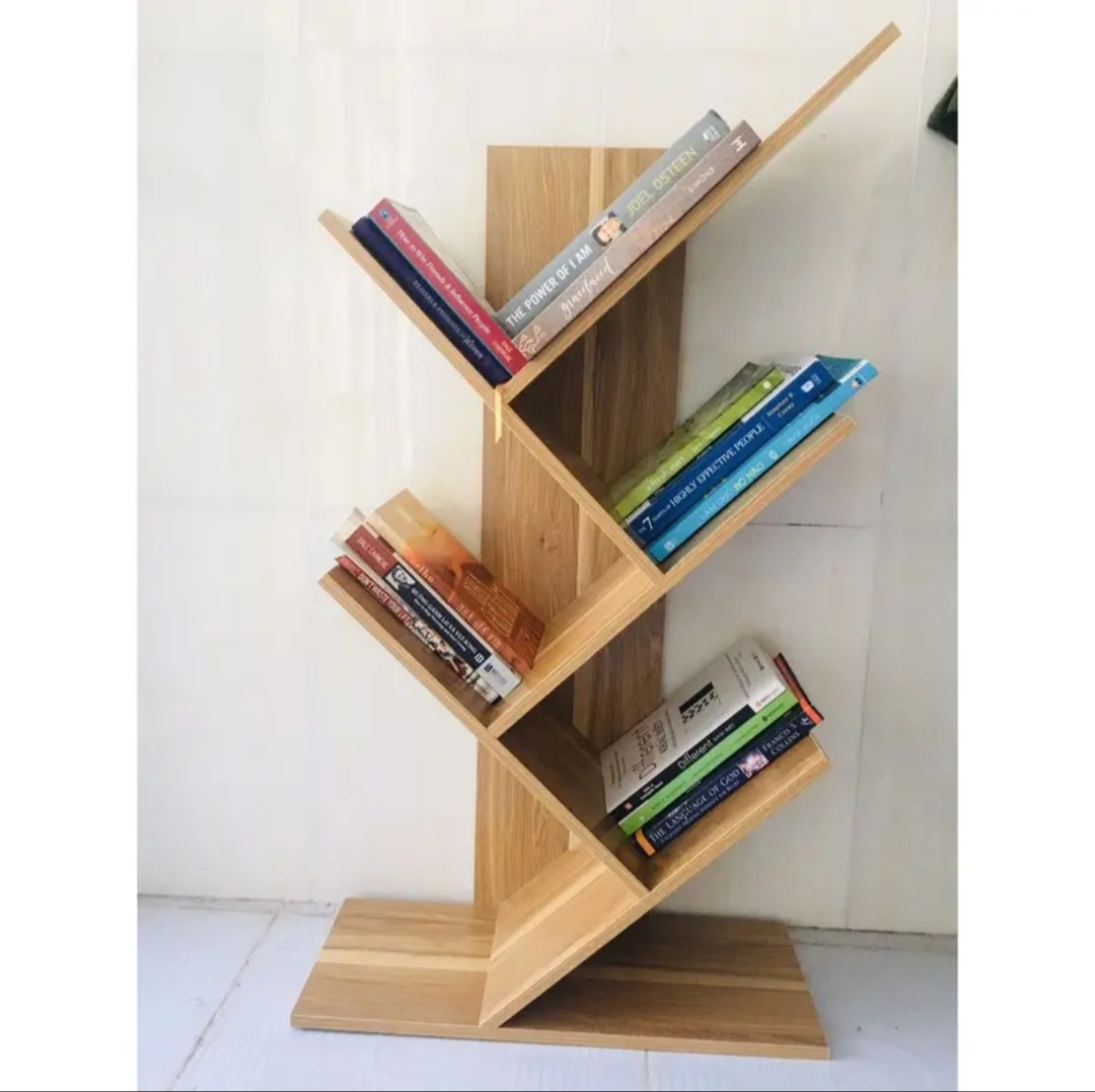 Kệ sách Xương Cá 5 tầng cao cấp. Gỗ MDF phủ Melatium chống thấm cao cấp. Kích thước: Cao 80cm, rộng 40cm, sâu 20cm