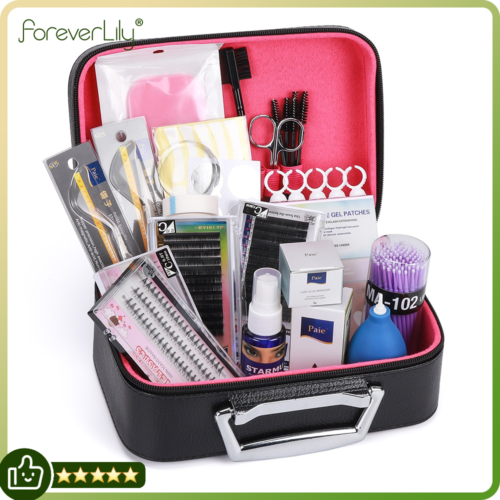 Foreverlily bộ nối mi 22 cái/bộ bộ lông mi ghép đặc biệt cho thẩm mỹ viện keo không kích thích dụng cụ ghép mi dễ dàng