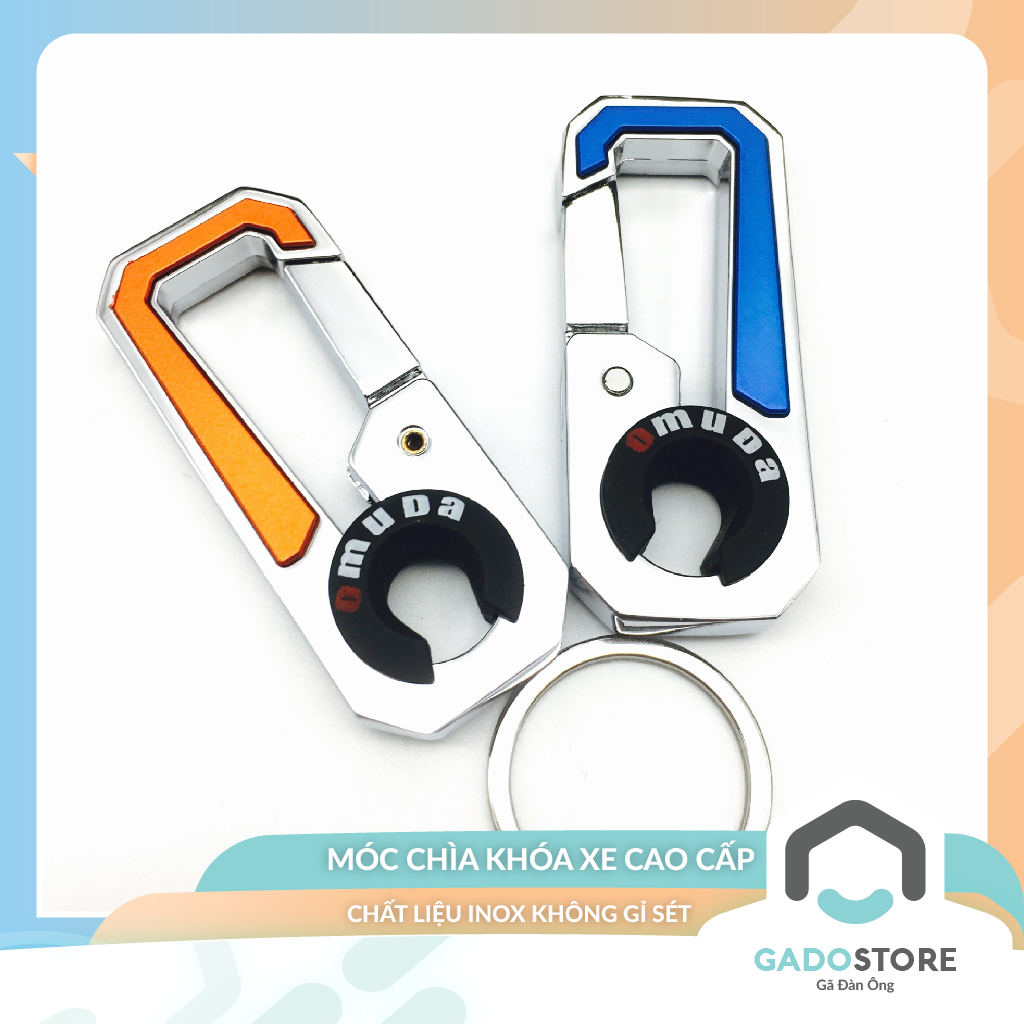 Móc khoá xe GADO móc chìa khoá ô tô xe máy có chốt đeo lưng quần chất liệu inox K3749