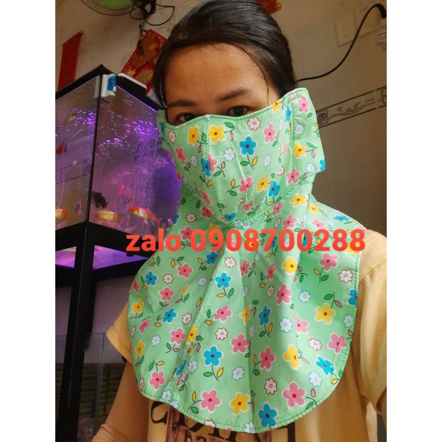 Khẩu trang yếm che tai trùm kím cổ và vai MãP460