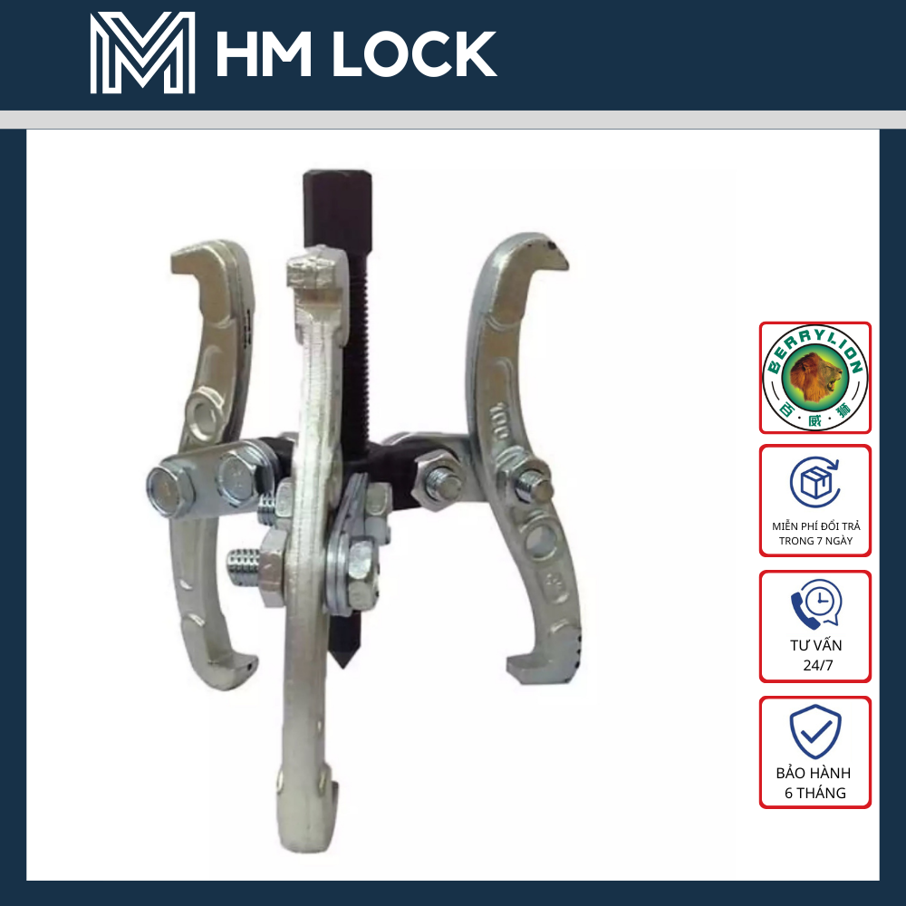 CẢO 3 CHẤU BERRYLION 10”/250mm - THÉP CR-V SIÊU CỨNG KHÔNG GỈ CAO CẤP - HM LOCK