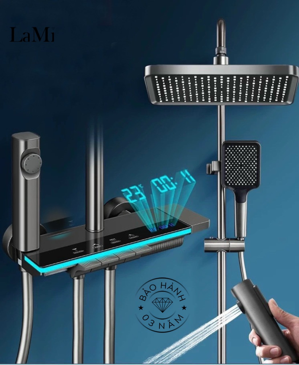 Vòi sen tắm, vòi hoa sen tắm đứng nóng lạnh lami phím đàn lõi đồng thau nguyên khối joyce st105x