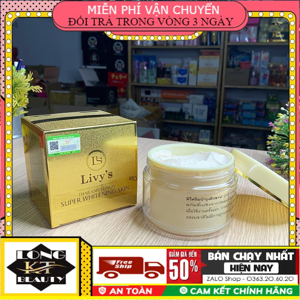 Chính hãng Thái lan - Combo 1 cây  3hộp  Hàng Thái bán chạy Kem body hương nước hoa siêu trắng da  Kem Dưỡng Trắng Da Body LIVYS Thái Lan Hộp Vàng 250GR