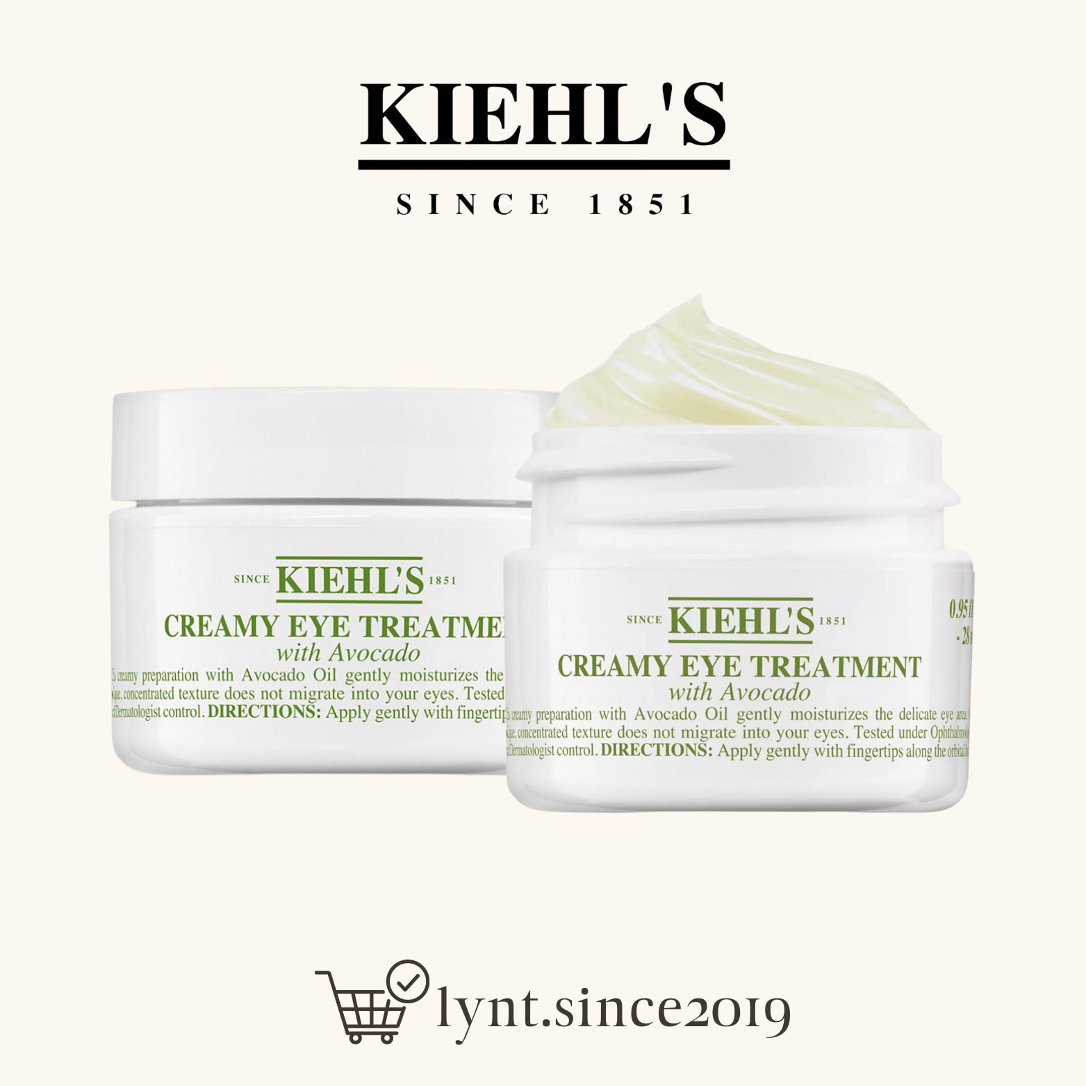 Kem dưỡng mắt bơ Kiehl’s Creamy Eye Treament with Avocado - Fullsize 28gr.