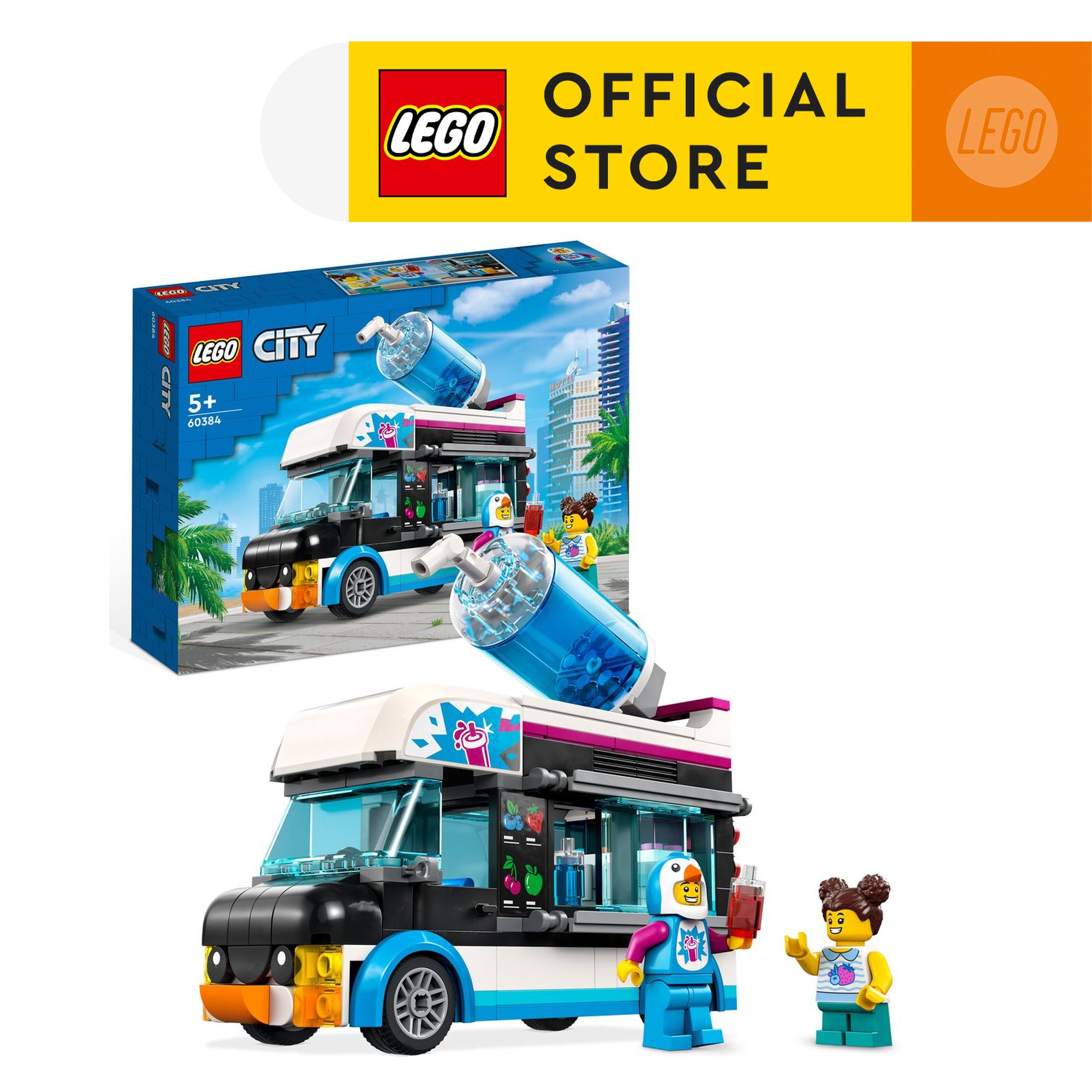 Lego city 60384 đồ chơi lắp ráp xe kem tuyết của penguin