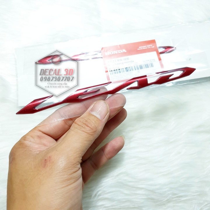 Tem lead 2019 chữ nổi màu đỏ hàng zin cao cấp không bong chóc