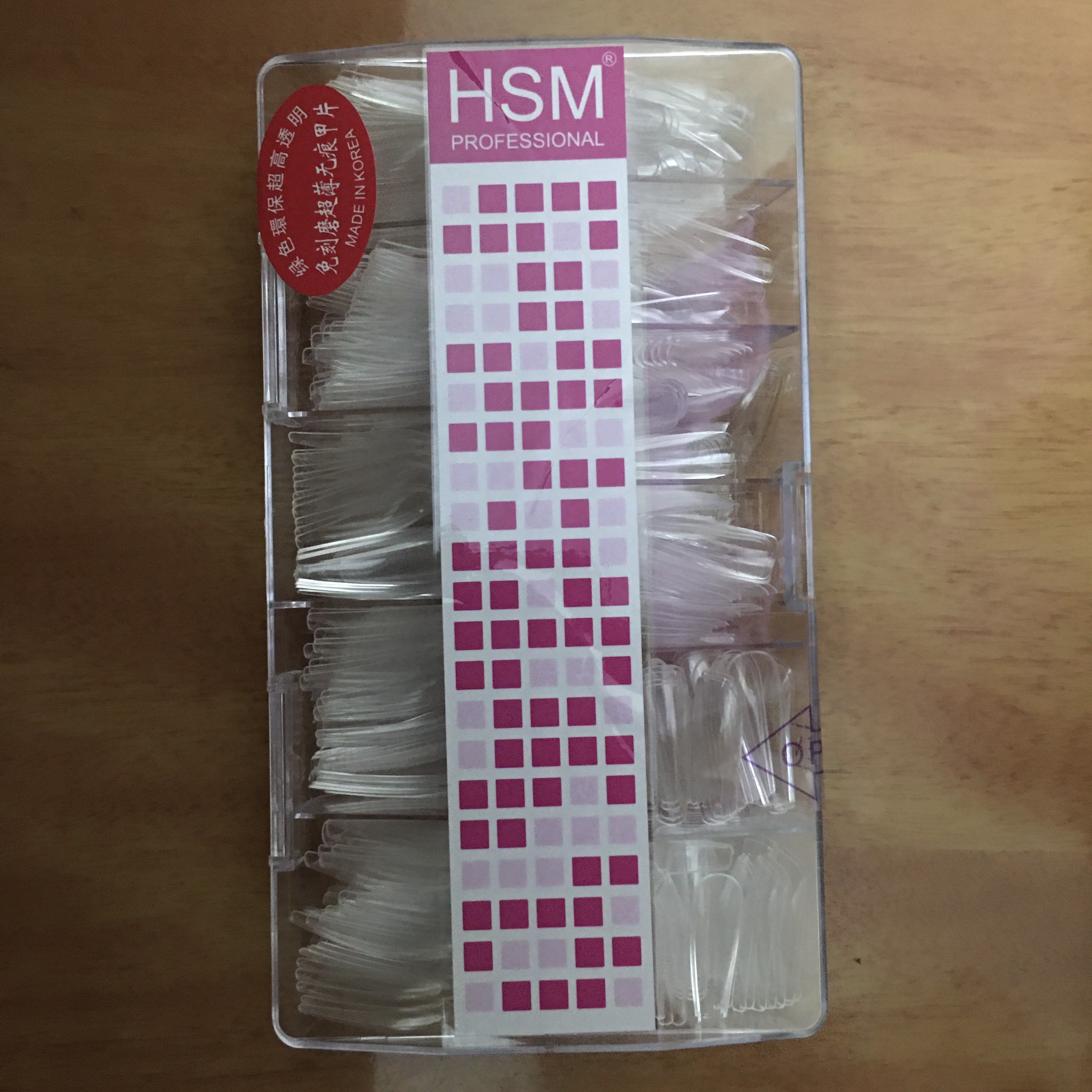 Móng úp tay HSM hộp 10 số form thang trong