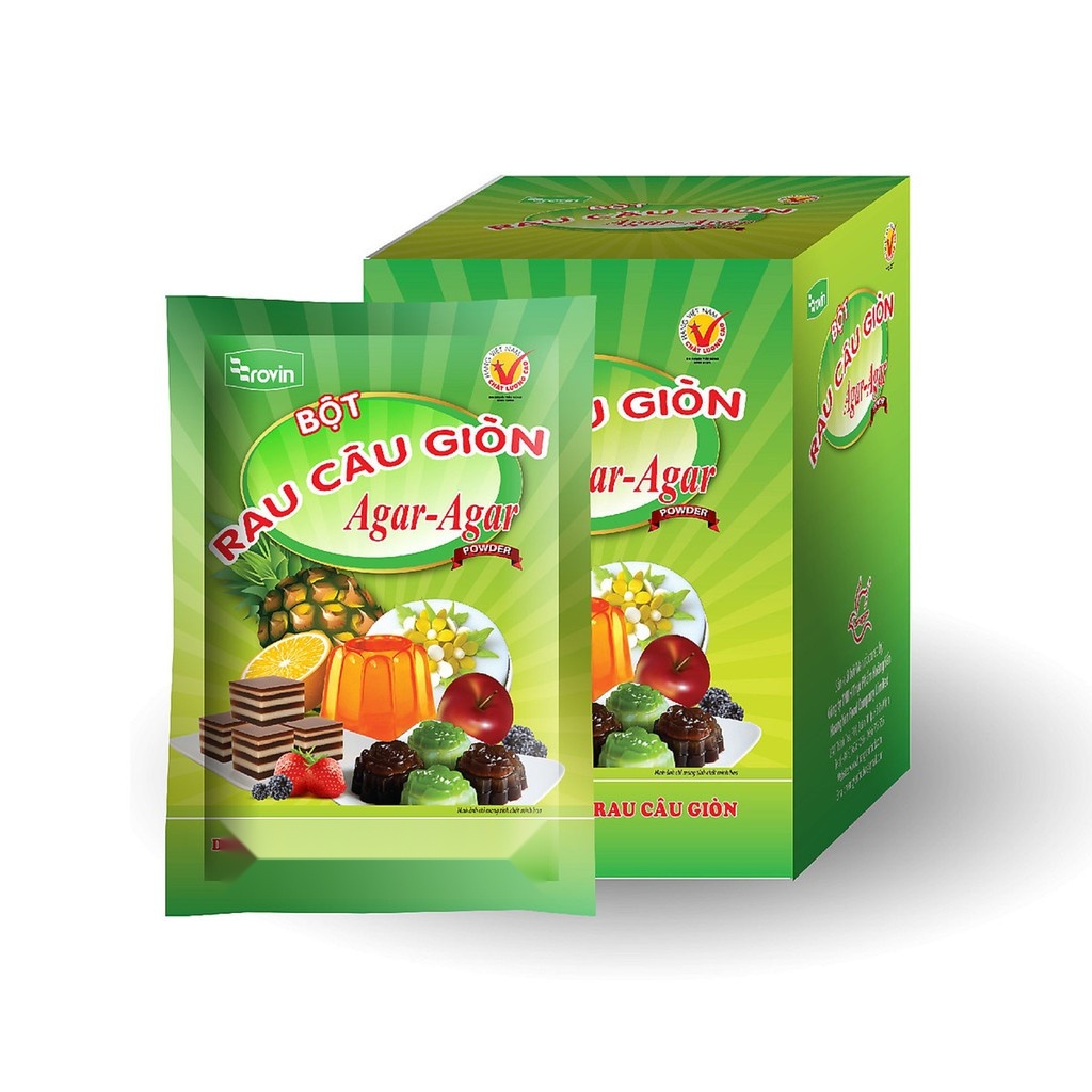 Bột rau câu giòn rovin gói 25gr - vikita mark
