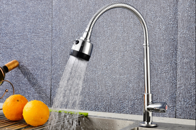 Vòi lạnh chậu rửa bát dây xoắn 2 chế độ nước VRB906 tặng dây cấp inox