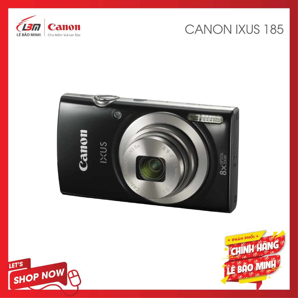 MÁY ẢNH CANON IXUS 185 ( chính hãng Lê Bảo Minh) tặng kèm túi + thẻ nhớ