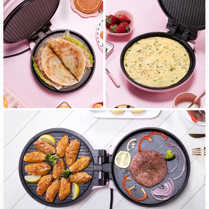 Bếp nướng mini BEAR chính hãng/  Bếp Kẹp Bánh Mì Chống Dính, Bếp Nướng Kèm Chảo Và Nồi, Bếp Nướng Mini - có thể nướng, chiên, nấu cực tiện lợi và dễ dàng