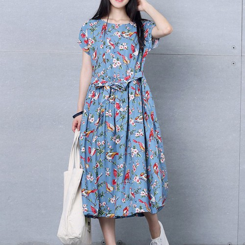 Đầm bầu công sở vải lanh mềm mại hàng nhập Quảng Châu