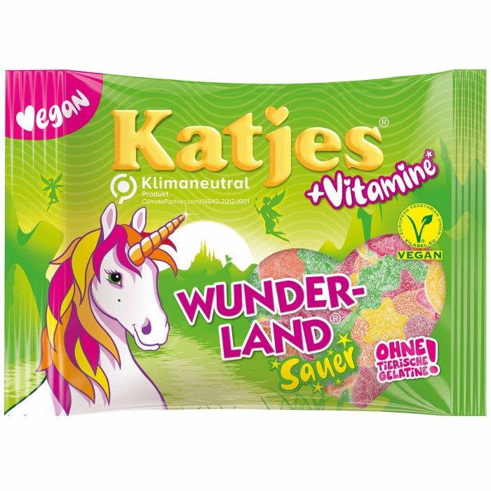 (COMBO 2) Kẹo Dẻo Trái Cây Vitamin Vị Chua, Wunderland Sauer, + Vitamine Vegan Gummies (175g)