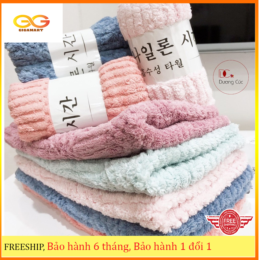 [HÀNG CAO CẤP] Khăn mặt Hàn Quốc, khăn mặt lông cừu thông hơi, mềm mại, an toàn cho da - Gigamart