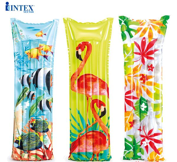 Phao bơi nằm INTEX 59720 - Phao bơi cho bé, Phao bơi trẻ em, người lớn, phao bơi nằm thư giãn có gối đầu