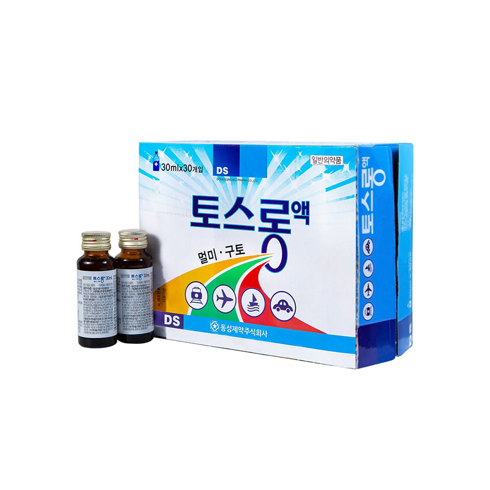 5 chai nước chống say tàu xe Dongsung Toslong 30ml Hàn Quốc giúp tinh thần tỉnh táo, ngăn ngừa buồn nôn