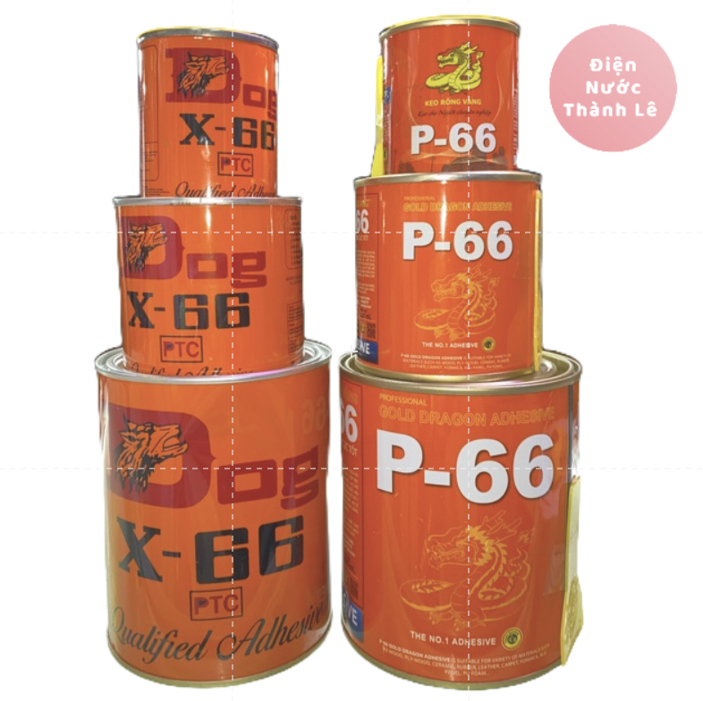 Keo con chó x-66/ p-66 lon 100ml, 200ml, 600ml