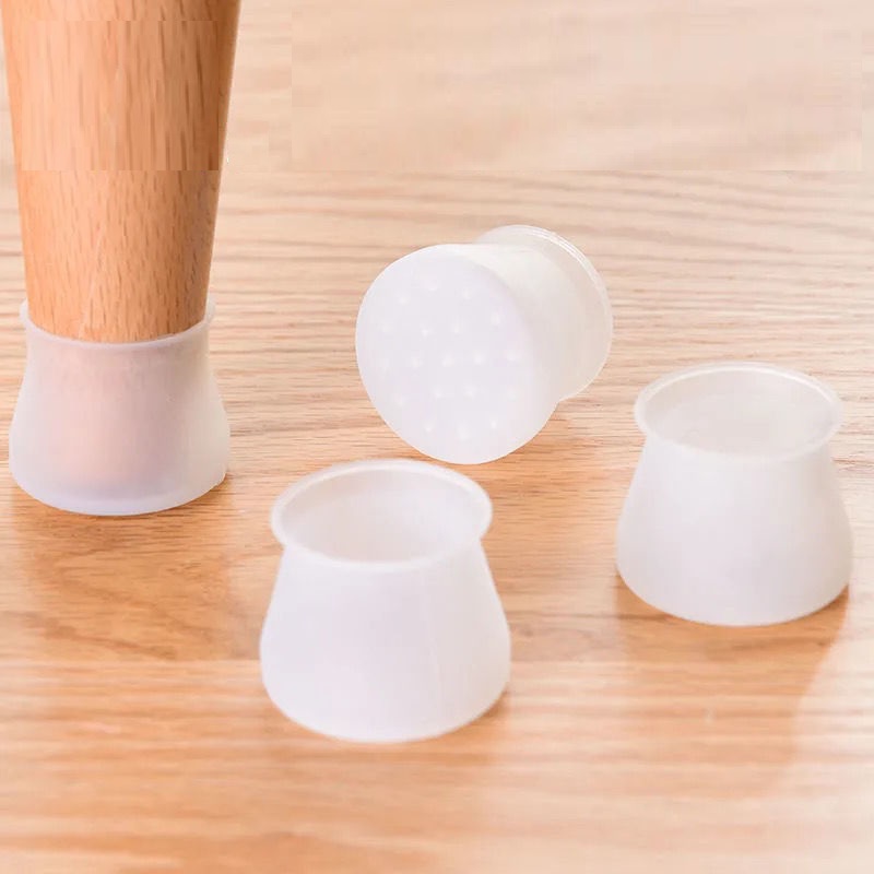 Combo 4 miếng silicon tròn bọc bảo vệ chân bàn ghế dẻo dai bền bỉ