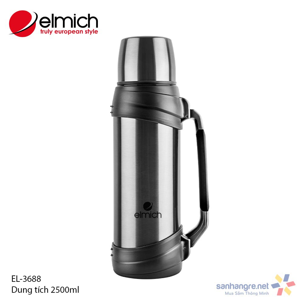 Bình giữ nhiệt inox 304 Elmich EL-3688 dung tích 2500ml xuất xứ CH Séc, sản xuất tại Trung Quốc