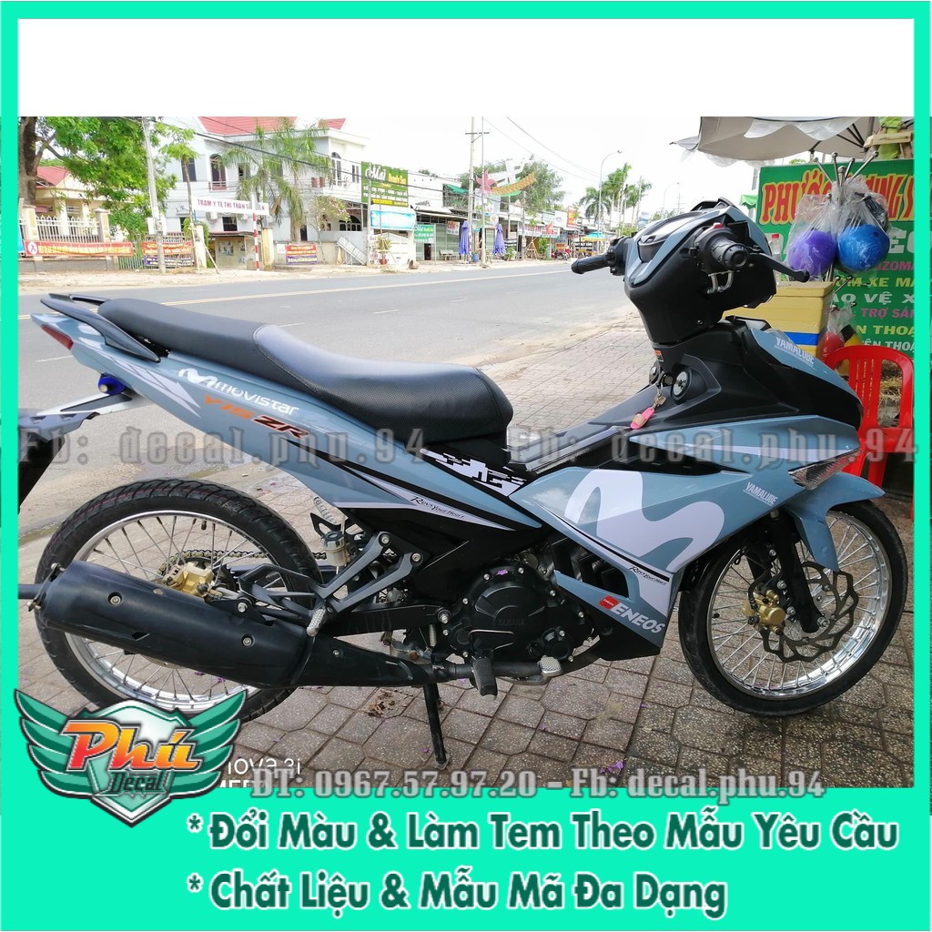 Tem rời Exciter 150 Movistar Trắng xám
