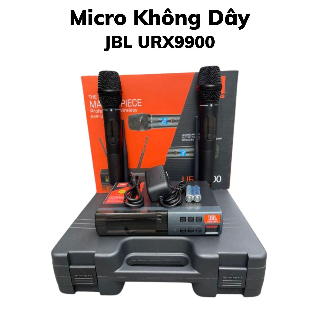 Micro Không Dây JBL URX9900 | Micro Karaoke Gia Đình, Sân Khấu, Sự Kiện | Dò Sóng Sạch, Hát Sáng Tiếng, Chống Hú Rít, Màn Hình Hiển Thị LCD, Thiết Kế Sang Trọng | Sử Dụng Cho Loa Kéo, Âm Li, Cục Đẩy - Bảo Hành 1 Năm