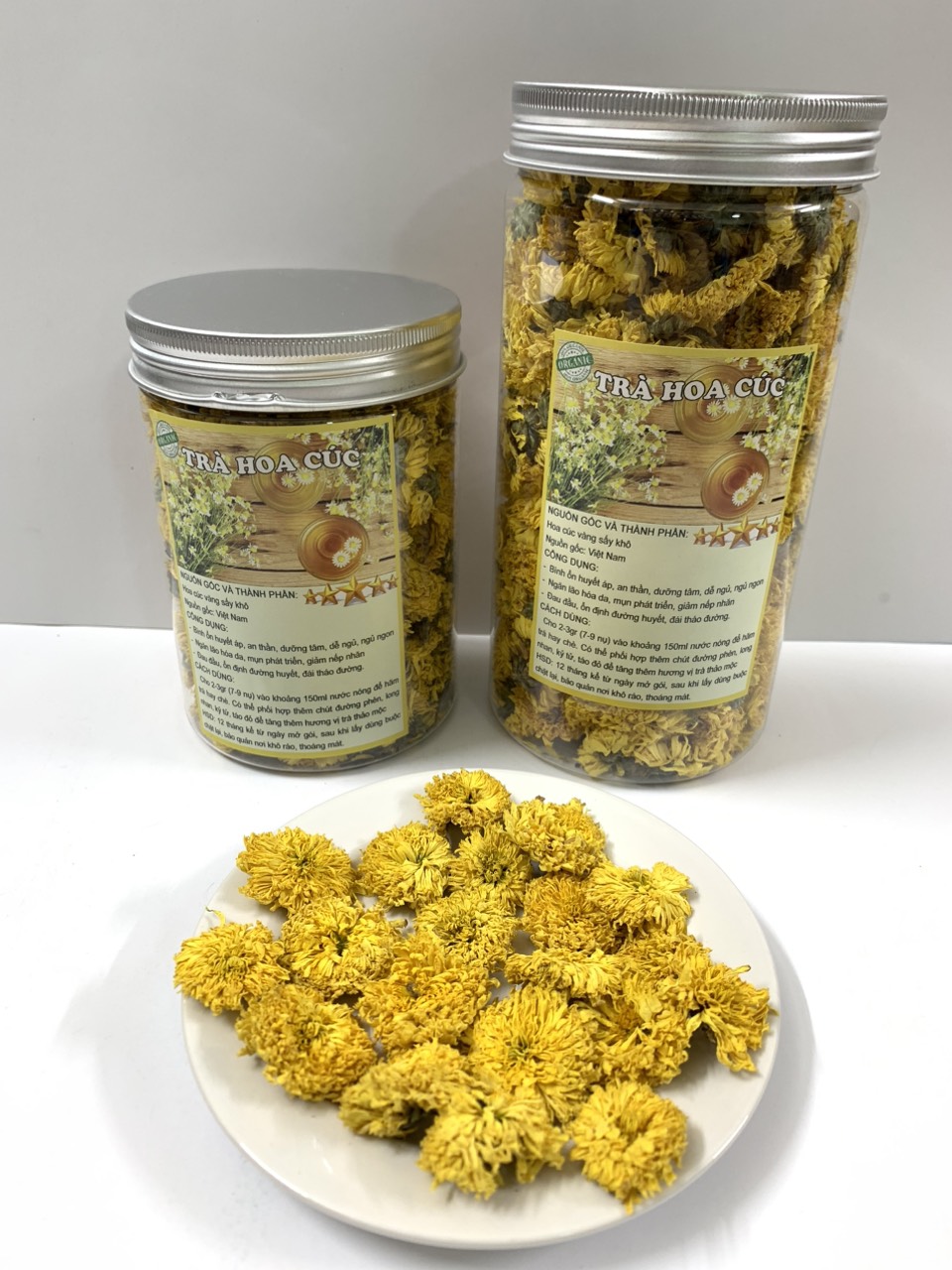Hoa cúc sấy khô, trà hoa cúc, hộp 150g hoa cúc vàng sấy lạnh, mất ngủ, thanh nhiệt, mát gan, hạ huyết áp, cải thiện tim mạch