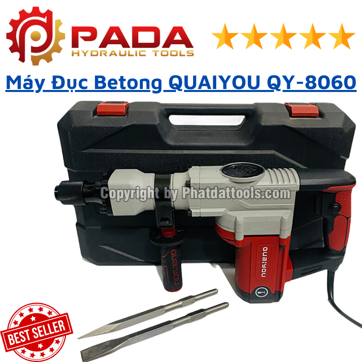 (Chính Hãng)Máy Đục Betong QUAIYOU QY-8060-Công Suất 1500W-Tặng Kèm 2 Mũi Đục-Bảo Hành 6 Tháng-Hàng chất lượng.