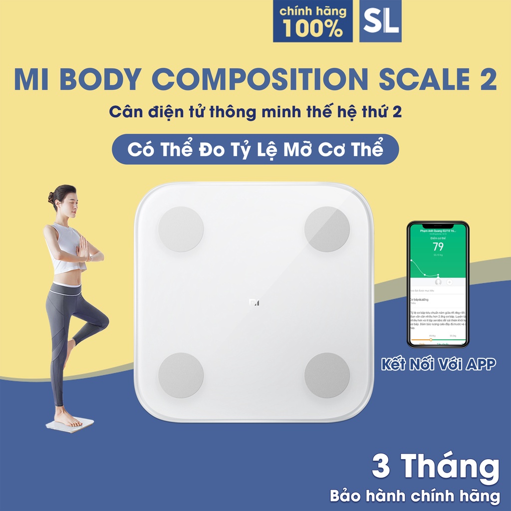 Cân Sức Khỏe Điện Tử Thông Minh Xiaomi Mi Body Scale 2 Mi Scale 2