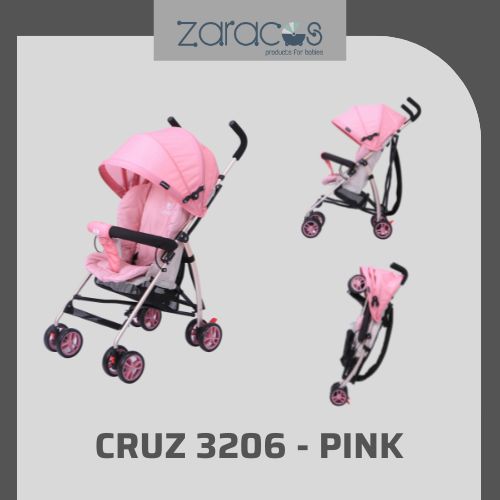 Xe đẩy cho bé zaracos cruz 3206 pink – zaracos việt nam