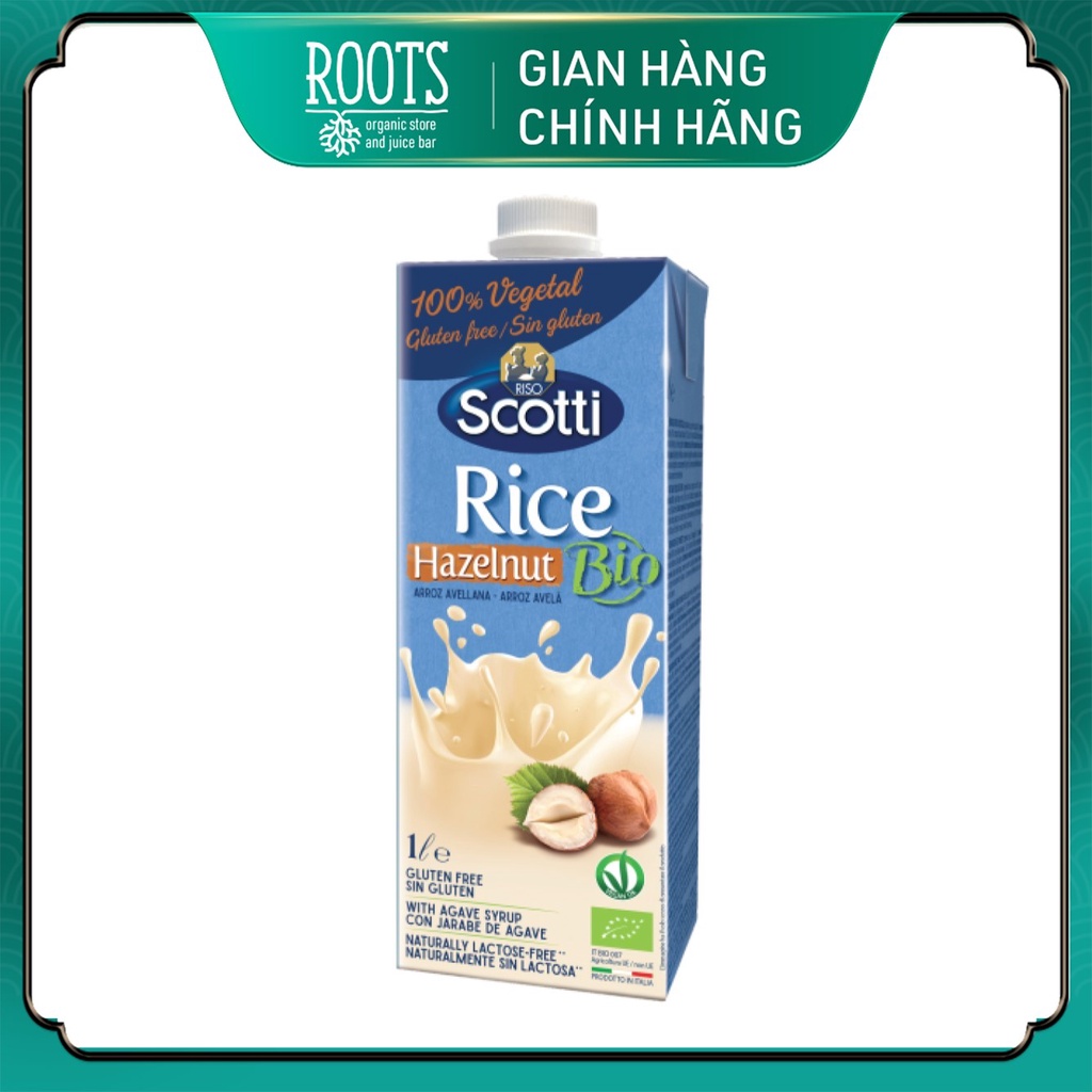 Sữa Gạo Hạt Phỉ Hữu Cơ, Bio Hazelnut Rice Milk, Gluten Free 1L