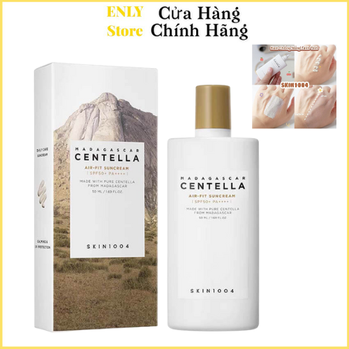 Kem chống nắng skin1004 cho da nhạy cảm spf 50+ 50ml madagascar centella air-fit suncream plus spf50+ pa++