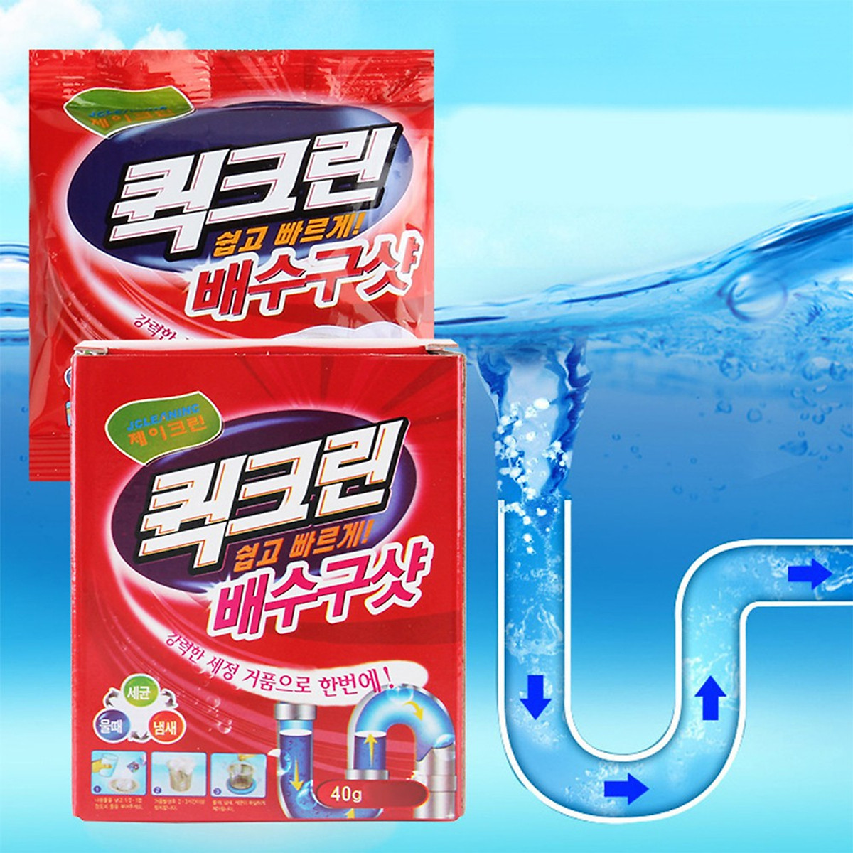 -bột thông tắc cống hàn quốc siêu nhanh - thông cống siêu sạch chỉ trong vài phút
