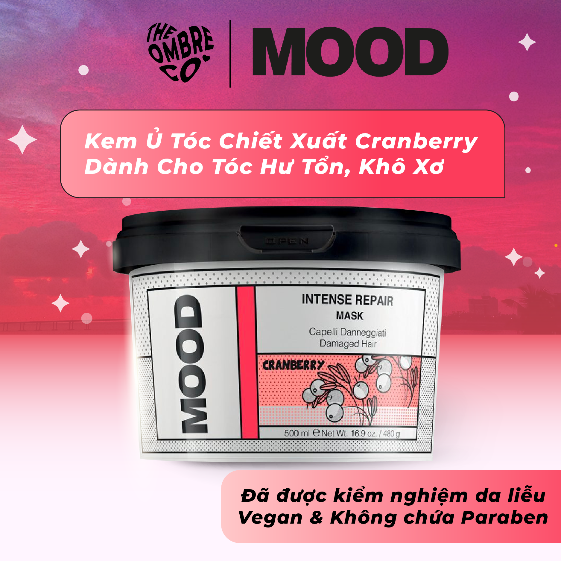 Mặt nạ dành cho tóc hư tổn cao cấp Mood Intense Repair Mask từ Ý