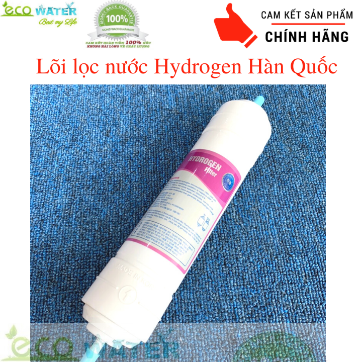 Lõi lọc Hydrogen Alkaline Hàn Quốc - Tặng kèm 2 kẹp cân và 2 cút góc nối nhanh - Ecohd001