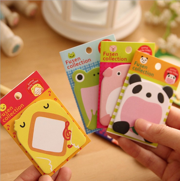 [COMBO 5] Tệp Giấy Note - Giấy Ghi Chú Hình Động Vật Xinh Xắn