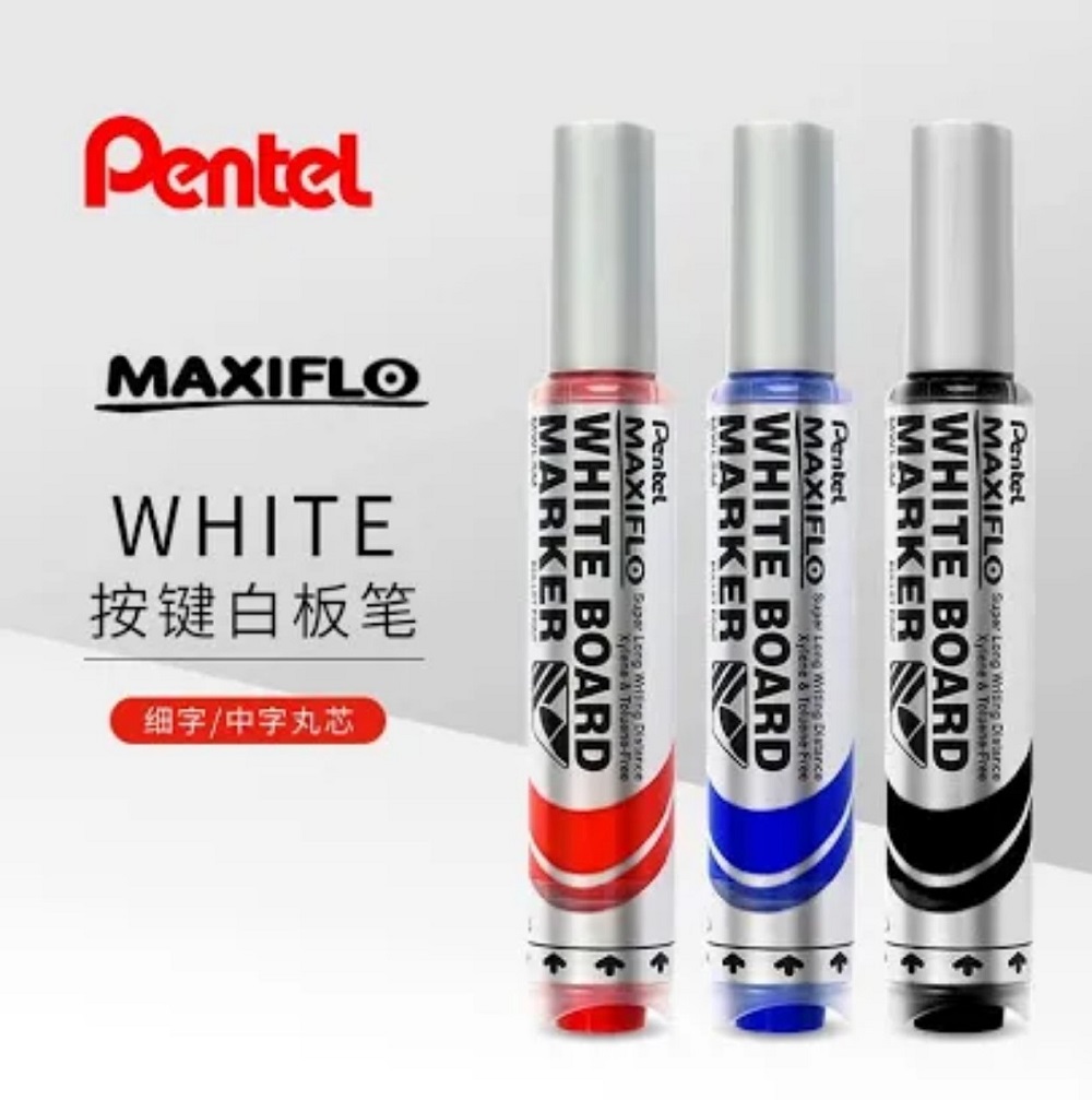 Bút viết dạ lông bảng bấm pentel mwl5 - mực mwr401