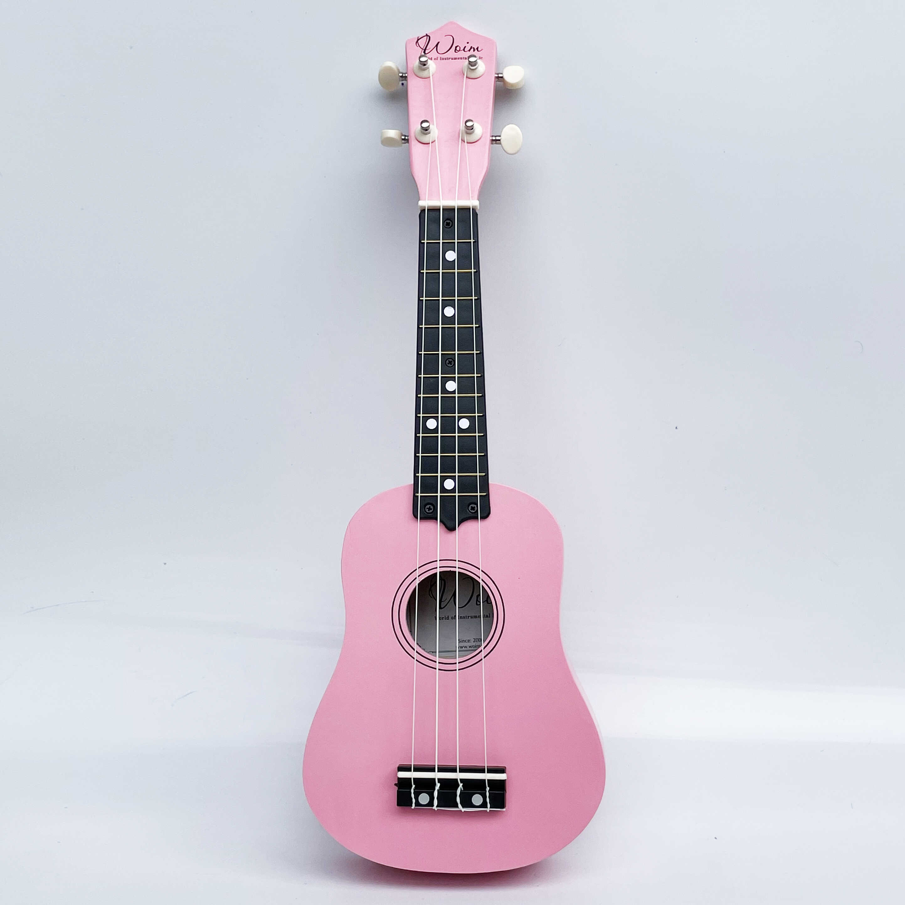 Ukulele soprano màu trơn woim 33a15-hn - hồng nhạt
