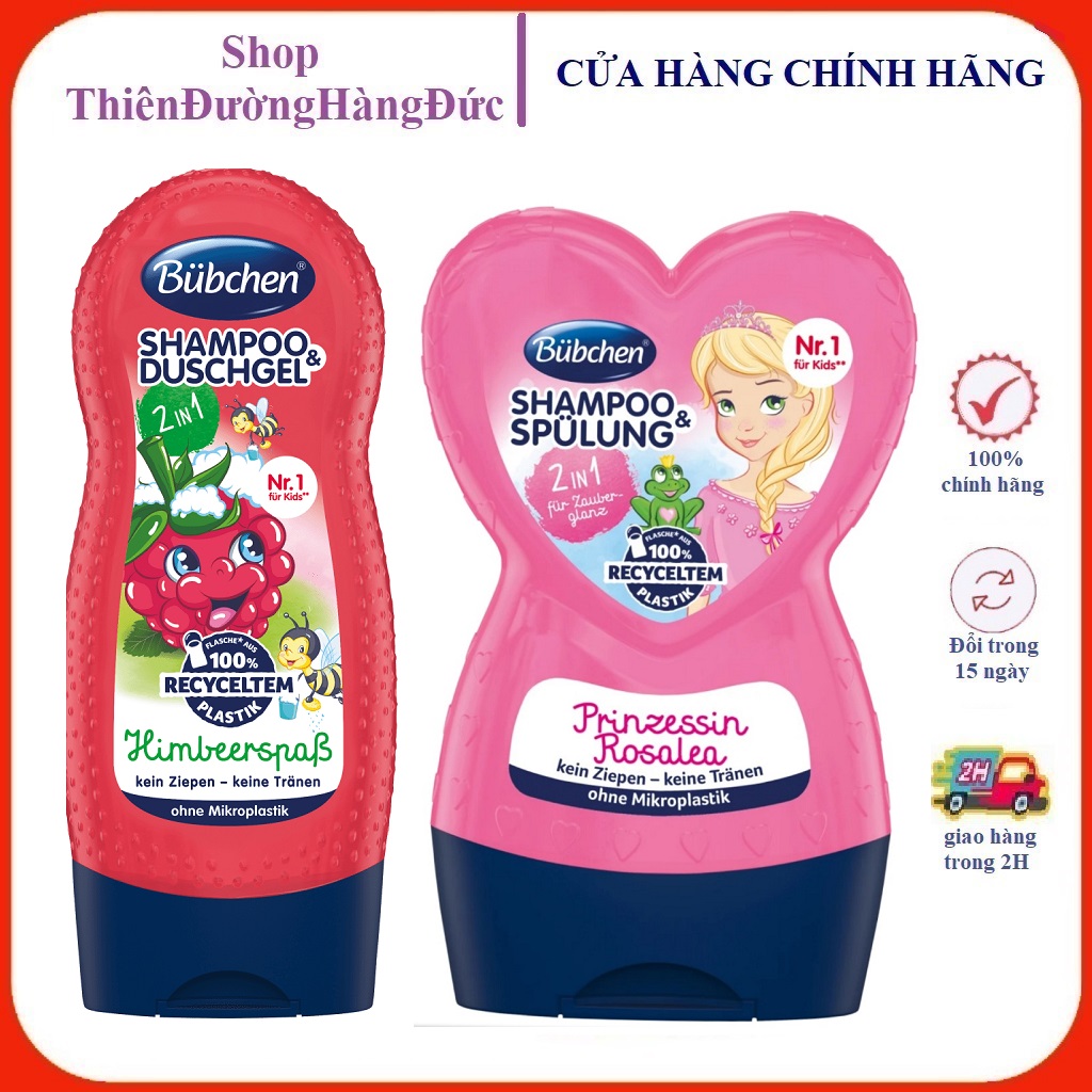 Sữa tắm gội trẻ em bubchen 2in1 không gây dị ứng