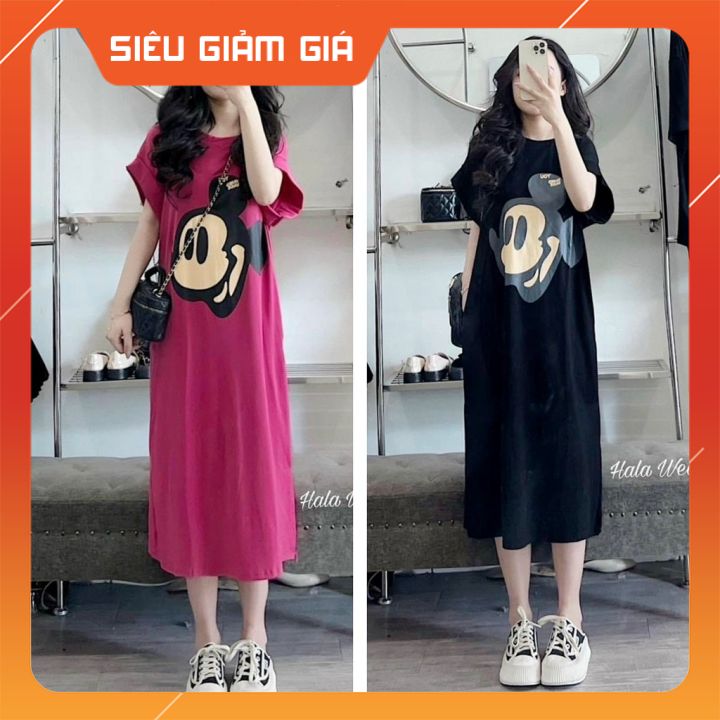 Đầm bầu váy bầu dáng suông thời trang mùa hè xinh xắn mặc đi chơi đi làm