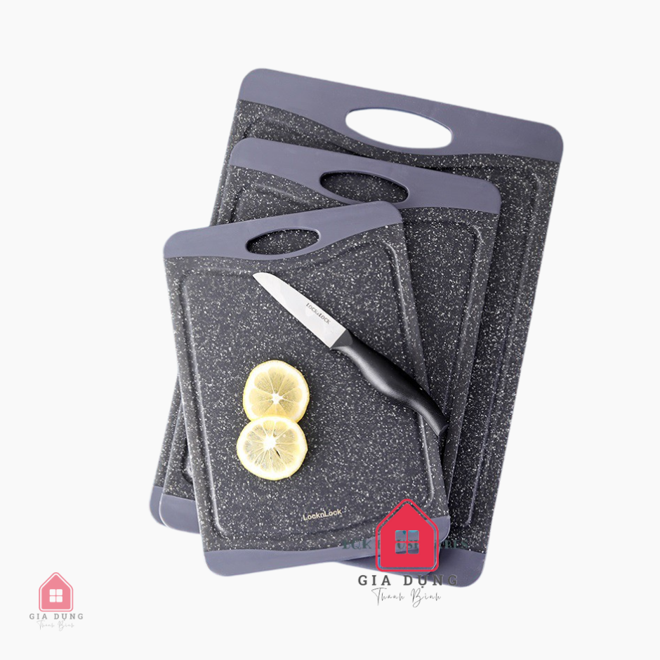 Thớt nhựa kháng khuẩn Black Marble LocknLock 3 size CKD006 CKD007 CKD008