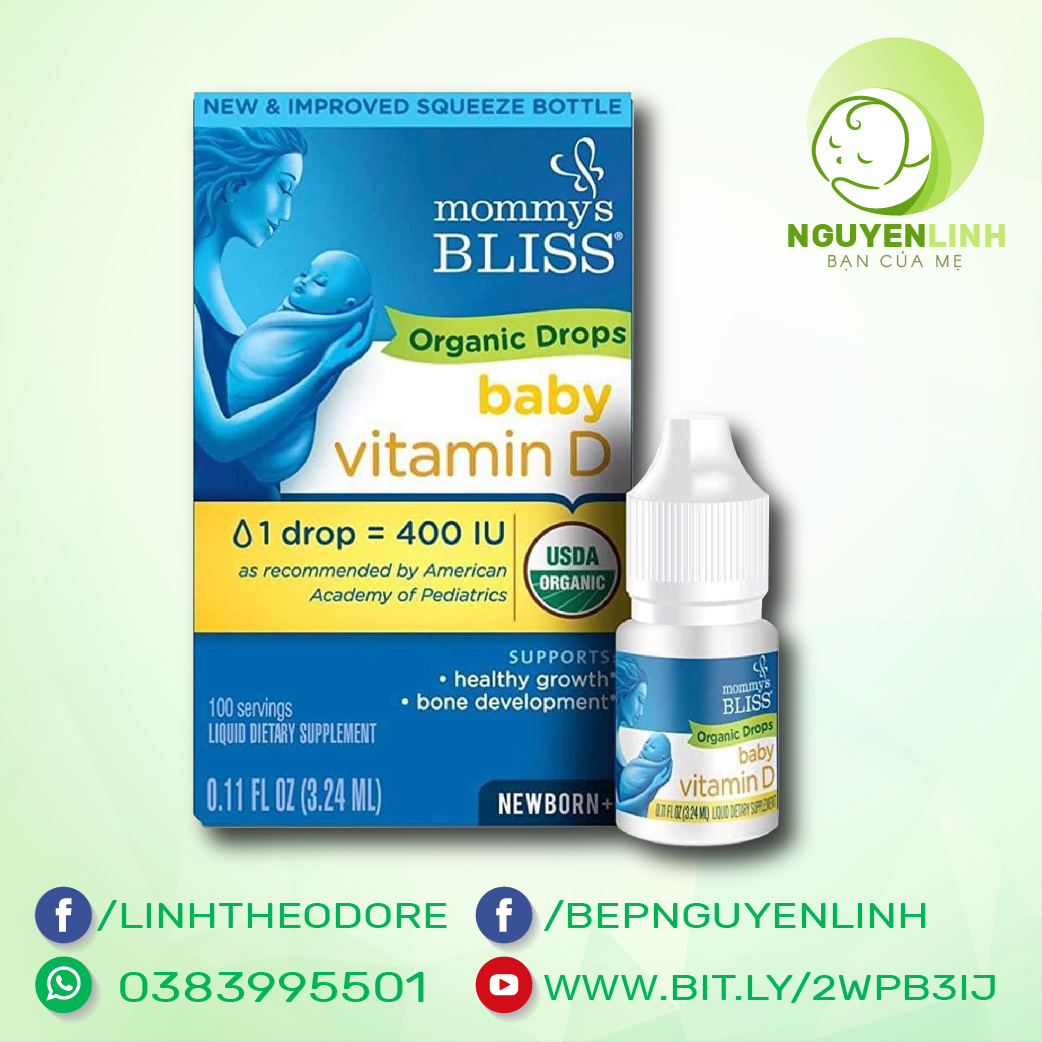 Siro Mommys Bliss Vitamin D hữu cơ từ sơ sinh